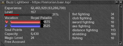 Signature for player Buzz Lightbeer