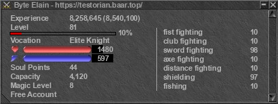 Signature for player Byte Elain