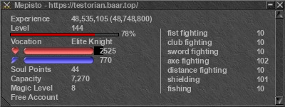 Signature for player Mepisto