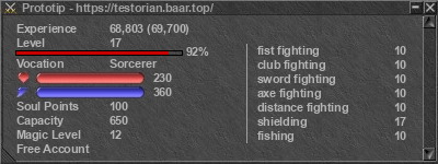 Signature for player Prototip