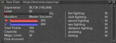 Signature for player Tara Elain